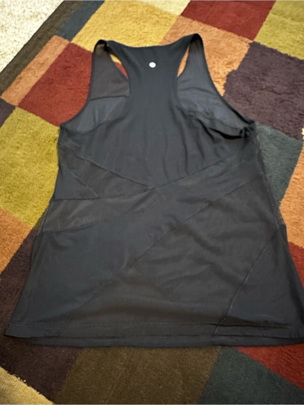 lululemon athletica Black Racerback Performance Tank with mesh